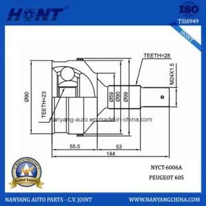 Peugeot 605 Universal Axle Joint with 48 ABS