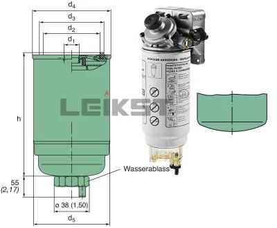 1901607/FF5616/FF5112 Leikst Spin-on Automobile Fuel Filter for Diesel Spare Parts R12t