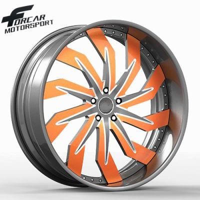 2-Pieces Aluminum Car Wheel Rims Alloy Wheel for Any Car