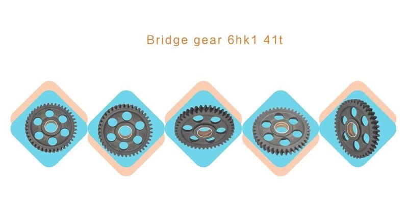 6HK1 Timing Gear Set Electric Injection Double Gear Idler Gear 61t 41t for Isuzu Engine