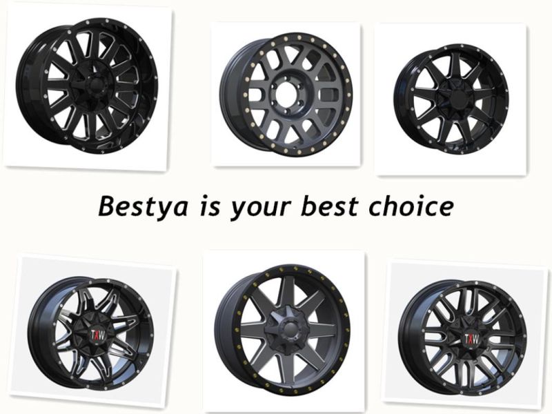 Aluminum Alloy Wheels Auto Car Replica Forged Wheel Rim Aftermarket Offroad Beadlock 4X4 SUV16*8.0/17*80/17*9.0/6*139.7 Alloy Wheels Manufacture for Toyota