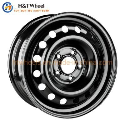 H&T Wheel 675723 Factory OEM Custom Black 16 Inch 16X6.5 PCD 5X114.3 Passenger Car Winter Snow Steel Wheel Rim
