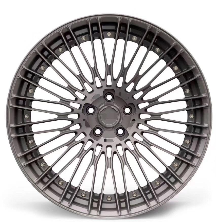 OEM 22X9.5 5X112 5X130 Matt Black Gunmetal Silver Machine Face Aluminium Passenger Car Alloy Rims Forged Wheel