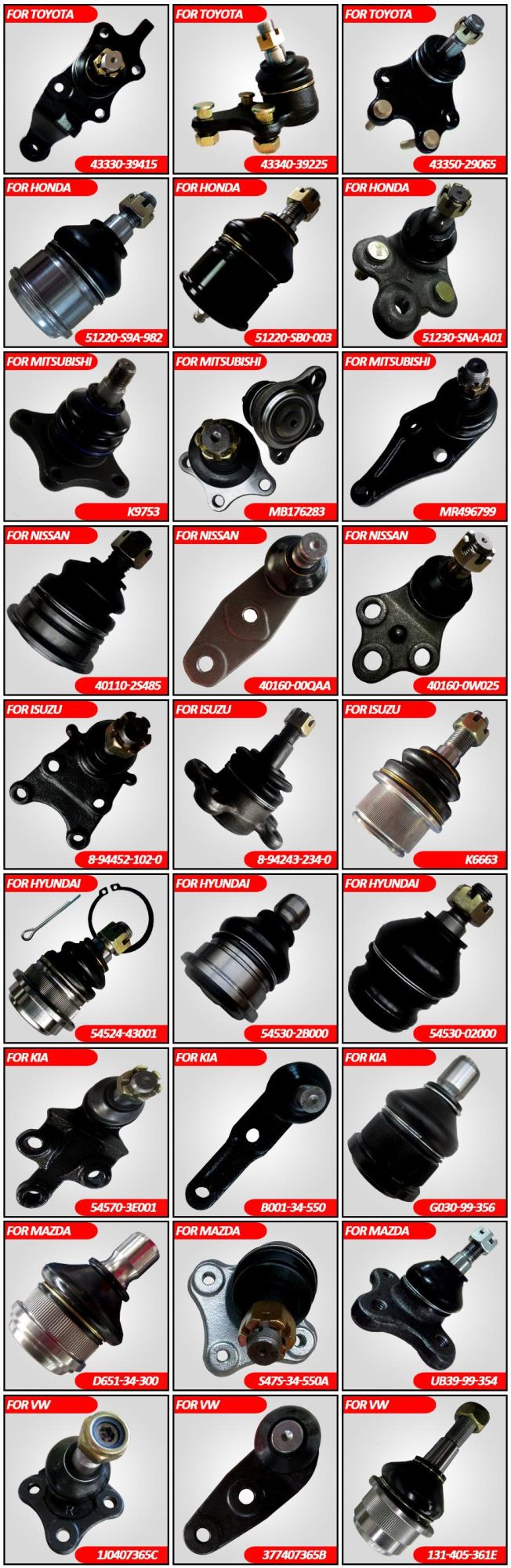 Gdst High Quality Lower Ball Joint for Toyota Hiace 43330-29565