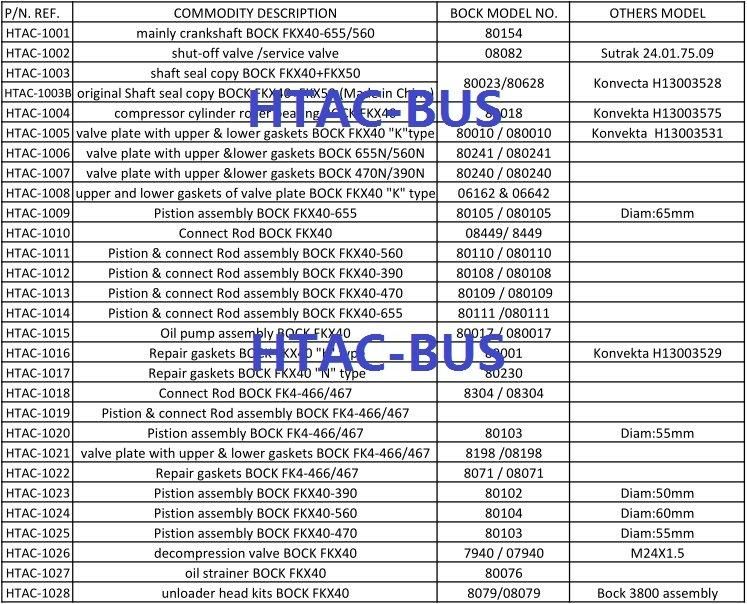Bus Air Conditioner Bock Fkx40 Compressor Parts Piston 80103
