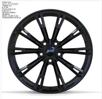 Black Full Painting 18 Inch 5 Holes Car Part Rim