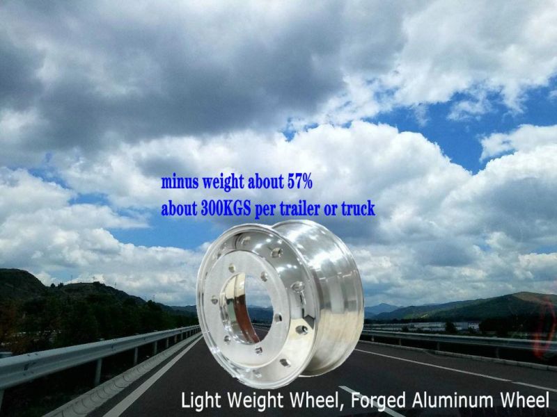 Polished Wheel Aluminum Wheel / Alloy Rims (22.5X14.00, 22.5X8.25) for Truck / Trailer with DOT, Ce