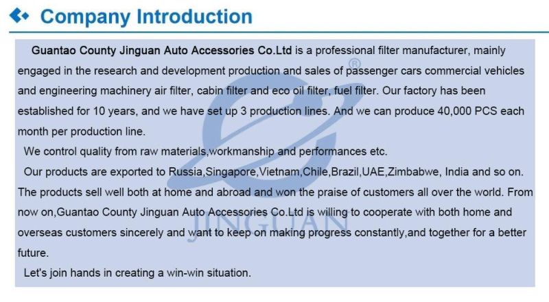 High Quality Car Accessories Air Cleaner Intake Air Filter for Hyundai 28113-0r000/28113-1c000/28113-3K010