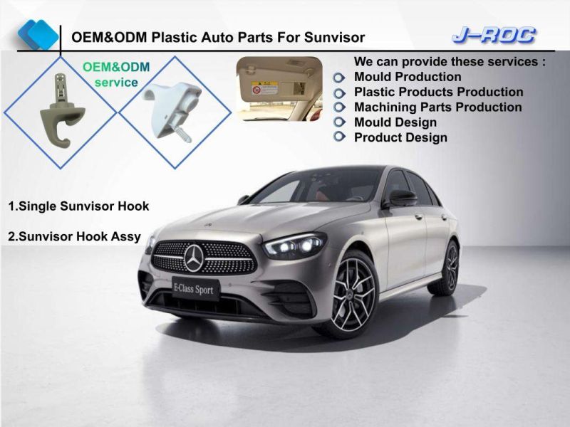 ODM OEM Customized Plastic Sunvisor Hook Auto Car Automobile Motor Vehicle Spare Body Accessories Accessory Part Parts