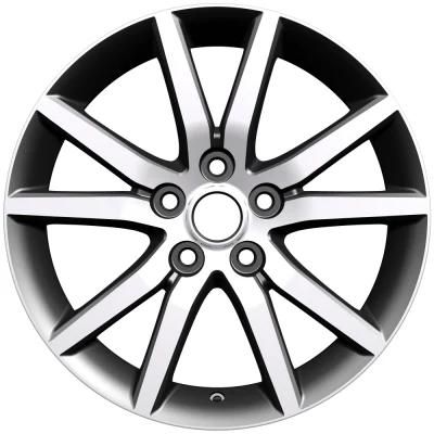 Professional Manufacturer Alumilum Alloy Wheel Rims 18 Inch 5X100-120 35-50 Et Black Machined Face for Passenger Car Wheel Tires