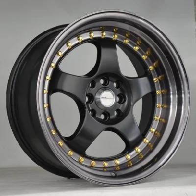Aftermarket alloy wheel with black machine face UFO-LG31
