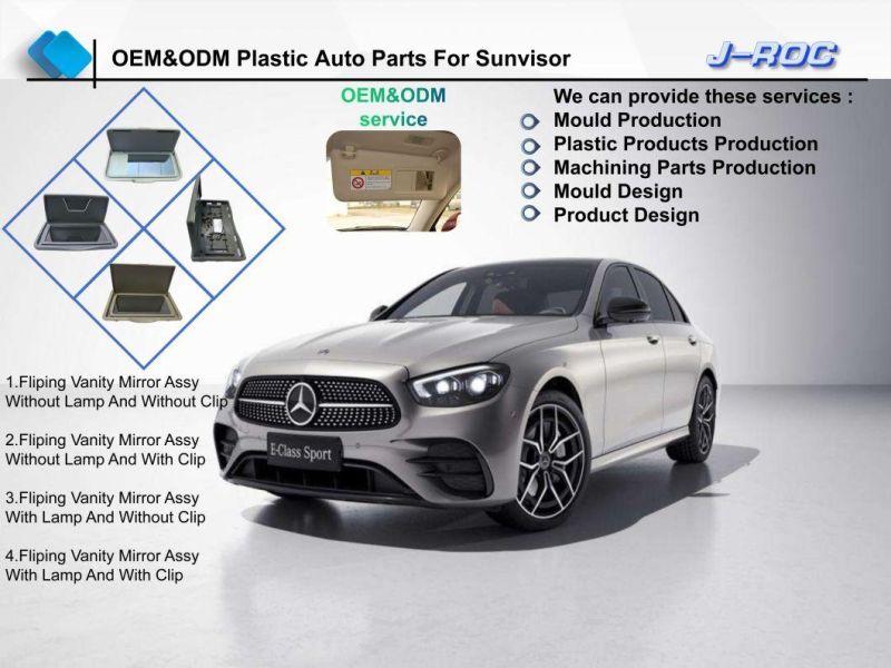 ODM OEM Customized Sunvisor Fliping Vanity Mirror Plastic Vehicle Part for Auto Car Automobile Motor Body Spare