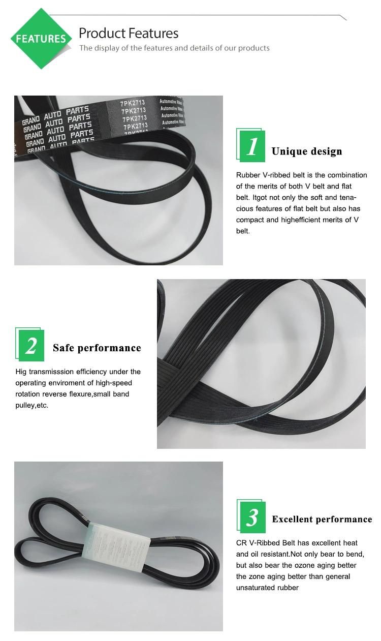 Black Rubber Factory Direct Sale Auto Parts Pk Belt 5pk835