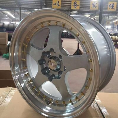 14 15 16 17 Inch 5 Spokes Deep Dish Alloy Wheel with Rivert for Sale