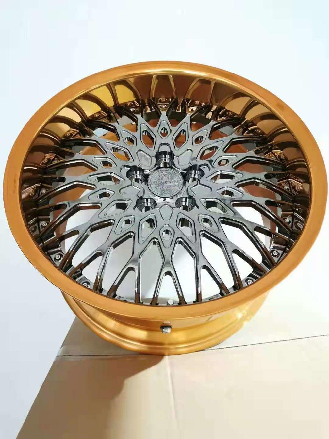 China OEM 15/16/17/18/19/20 Inch 4X100/4X114.3/4X108/5X100/5X114.3/5X112/5X120 Polish Lip BBS Auto Racing Car Aluminum Alloy Wheel Rim