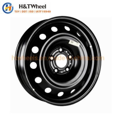 H&T Wheel 725401 17 Inch 17X4.0 PCD 5X108 Black Steel Spare Wheel Rim