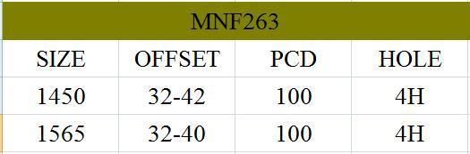 MNF263 JXD Brand Auto Spare Parts Alloy Wheel Rim Aftermarket Car Wheel