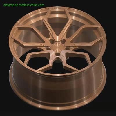 1 Piece Monoblock Forged Alloy Wheel Rim with Bronze Brushed