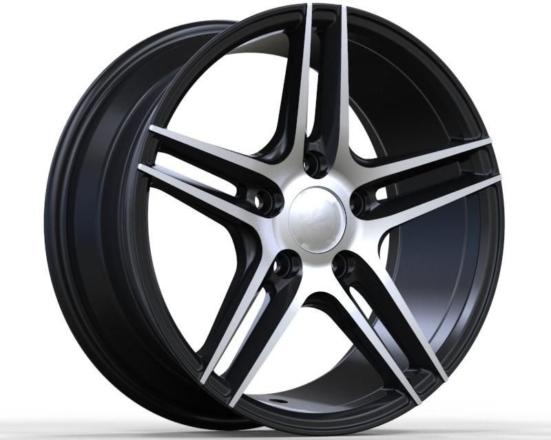 China Professional Manufacturer Aluminum Alloy Wheel Rims 16-20 Inch 4/5 Hole Black Machined Face for Passenger Car Tires Car Wheel