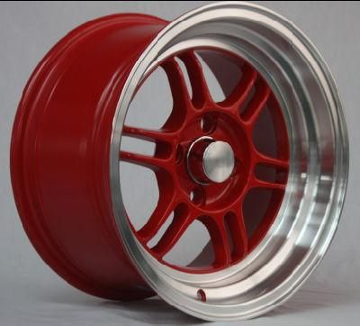 15/17/18/19 Inch 4/5*100/112 PCD Car Wheel Red Machined Lip Gun Metal Aluminum Alloy Wheels