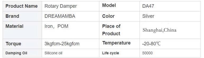 High Torque Rotary Damper for Chair and Seat Metal Stamping Parts