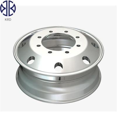 22.5X7.5 22.5&quot; Inch OEM Heavy Duty Truck Trailer Bus Tubless Polished Forged Alloy Aluminum Wheel Rims
