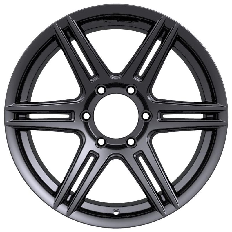 Alumilum Alloy Wheel Rims 18 Inch 6 Hole 139.7 PCD 25 Et Black Wheels for Passenger Car Wheel China Professional Manufacturer