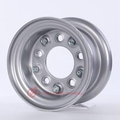 Forlong Wheel Split Rim 4.33r-8 Et0 94/140/5 Steel, Grey for 18X7-8 Tire