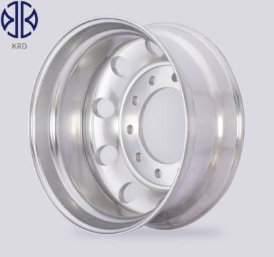 8.25 9.00X22.5 22.5 Inch Polished Two Single Machined Polished Truck Bus Trailer OEM Brand Forged Aluminum Alloy Wheel Rim