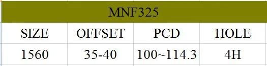 MNF325 JXD Brand Auto Spare Parts Alloy Wheel Rim Aftermarket Car Wheel