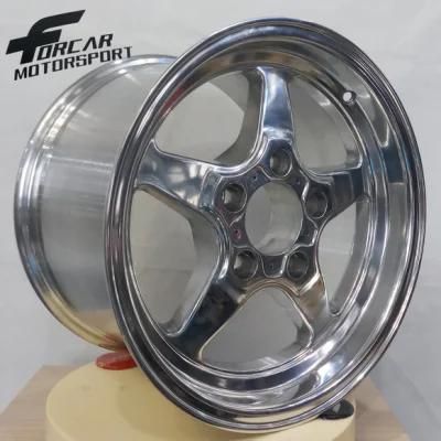 15*10 Inch Deep Lip Polished Design Aftermarket Car Allloy Wheels