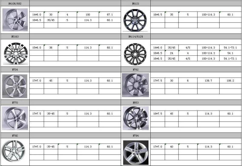 N5163 JXD Brand Auto Spare Parts Alloy Wheel Rim Replica Car Wheel for Toyota Corolla