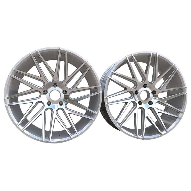 Am Aluminium Staggered Rim 22X10.5 Silver Brushed