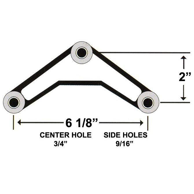 6 1/8" Centers - 2" Tall Painted Equalizer Bar