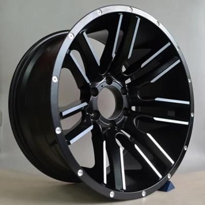 Aftermarket New Design Passenger Car Wheels Black Machined Lip 20*10 Inch Deep Lip Aluminum Alloy Wheels