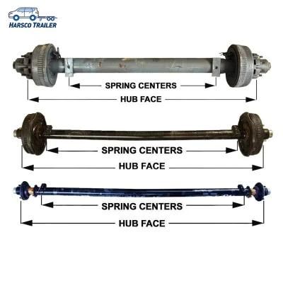 3000kg Capacity 63mm Round Non-Brake Straight Axle Assembly