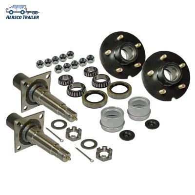 5 Bolt on 4 1/2&quot; Trailer Hub with 1 1/16&quot; Bearings (44649) - Hubs - Hubs, Drums, Bearings, &amp; Parts - trailer idler hub