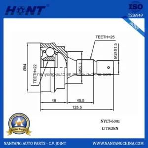 Half-Drive CV Joint for Citroen and Peugeot (NYCT-6001)