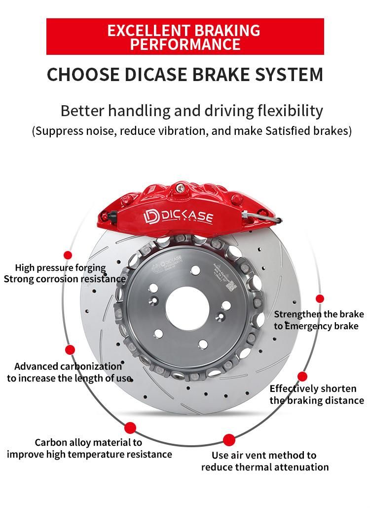 Dicase Front D41 4 Pot Caliper with 330mm Disc for Jeep Wrangler Jk 2007 R17 (by railway)