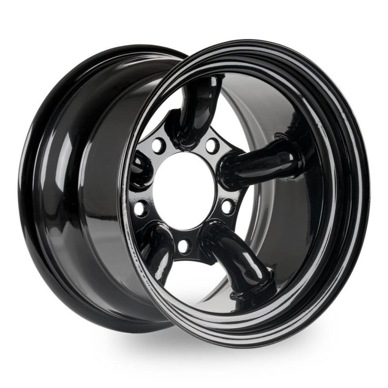 Black Steel Wheels 5 Pipes 5 Split Spoke Wheel 16X10" 5X165