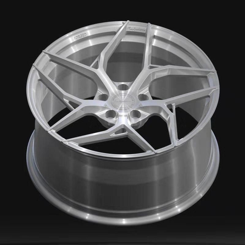 1 Piece Monoblock Forged Aluminum Rim Mag with Aluminum Brushed