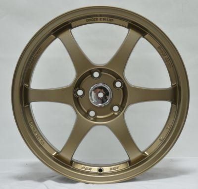 Aftermarket alloy wheels with brwon machine face