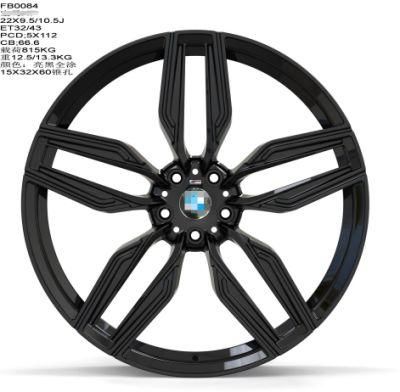 High Quality 22 Inch 5 Holes Car Parts Alloy Wheel Rim
