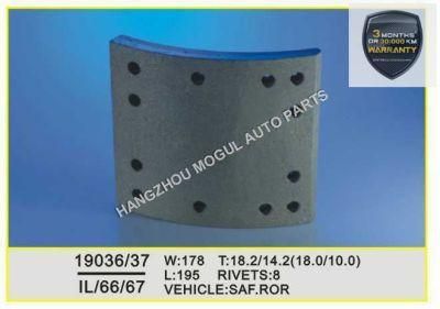 Premium Quality Brake Lining for Heavy Duty Truck (19036/19037)