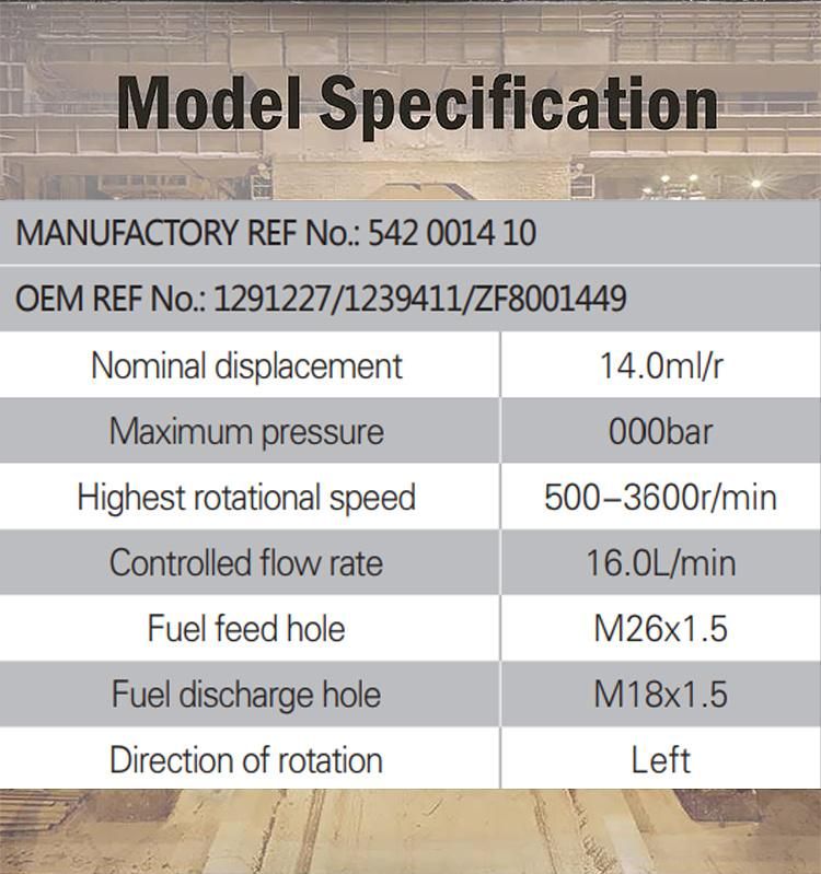 Factory Price Auto Parts Hydraulic Gear Power Steering Pumps for Daf Lh2110004 1375507 542043310 542 0433 10