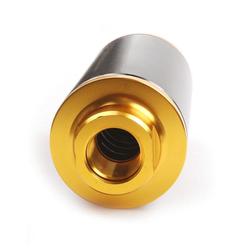 New Universal 58mm Aluminium Inline High Flow Fuel Filter with An6 An8 An10 Fittings for Racing Cars