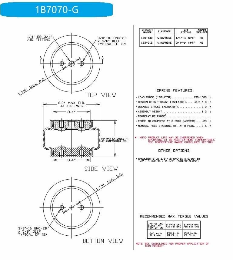 Single Airbag Air Spring (industrial equipment) Auto Parts