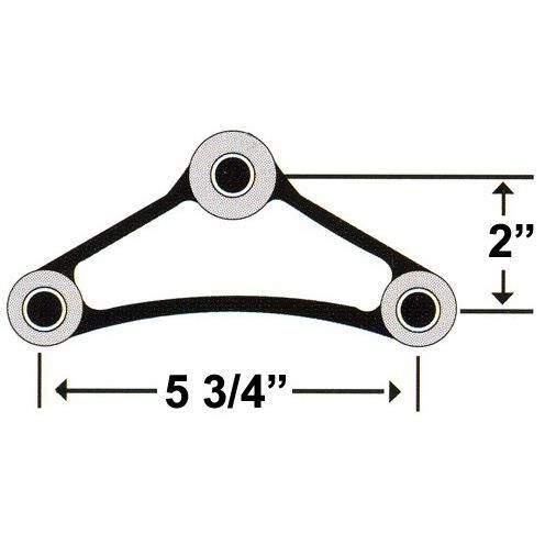 5 3/4" Centers - 2" Tall Painted Equalizer Bar