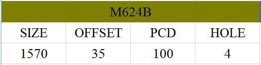 M624B JXD Brand Auto Spare Parts Alloy Wheel Rim Aftermarket Car Wheel