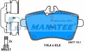 Front Disc Brake Pads for Mercedes Benz A-CLASS W169 B-CLASS W245 (169 420 02 20)